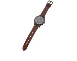 Cronografo acciaio con cinturino in pelle Aerowatch