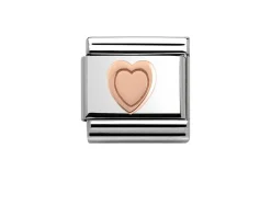 Cuore composable acciaio e oro rosa Nomination