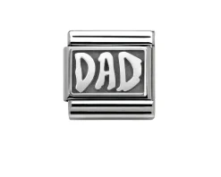 Dad composable acciaio e argento Nomination