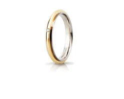 Fede andromeda oro 750‰ con diamante Unoaerre