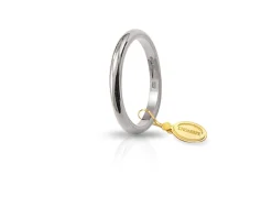 Fede francesina oro 750‰ oro bianco Unoaerre