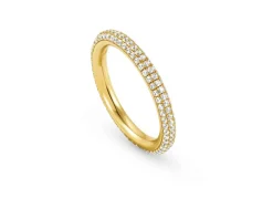 Fedina endless argento con rivestimento oro giallo e zirconi Nomination