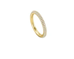 Fedina endless argento con rivestimento oro giallo e zirconi Nomination