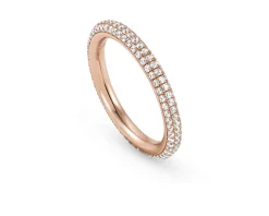 Fedina endless argento con rivestimento oro rosa e zirconi Nomination