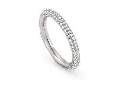 Fedina endless argento con rivestimento rodio bianco e zirconi Nomination