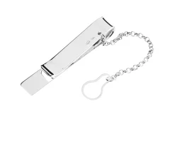 Fermacravatta argento con ovalino Selezione zanolli