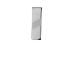 Fermasoldi argento con fascia obliqua satinata Selezione zanolli