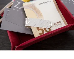 Fermasoldi argento rigato Selezione zanolli