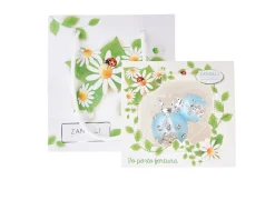 Figurina coppia di coccinelle azzurre con cristalli con cristalli Selezione zanolli
