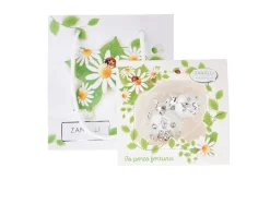 Figurina coppia di coccinelle bianche con cristalli con cristalli Selezione zanolli