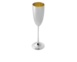 Flute silver plated con stelo alto e interno dorato Selezione zanolli
