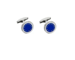 Gemelli argento con ghiera blu Selezione zanolli