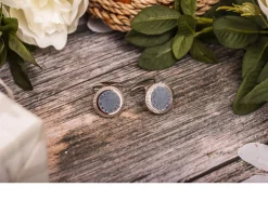 Gemelli argento con ghiera grigia Selezione zanolli
