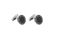 Gemelli argento con ghiera nera Selezione zanolli