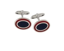 Gemelli argento e smalto rosso blu Selezione zanolli