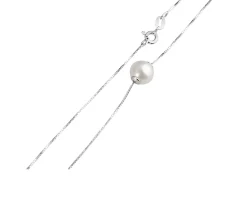 Girocollo argento e perla passante fresh water Selezione zanolli