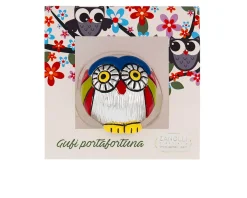 Idea regalo laurea gufetto portafortuna argento e blu Selezione zanolli