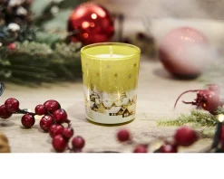 Idea regalo natale bicchiere portacandela profumata giallo alla vaniglia Selezione zanolli