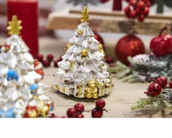 Idea regalo natale carillon albero di natale con decori oro Selezione zanolli