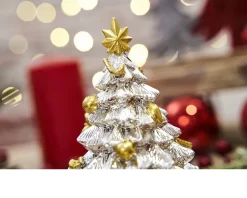 Idea regalo natale carillon albero di natale con decori oro Selezione zanolli