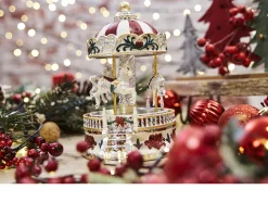 Idea regalo natale carillon giostra di cavalli rosso Selezione zanolli