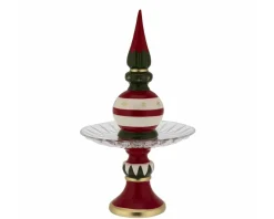 Idea regalo natale puntale natalizio con alzata in vetro Selezione zanolli
