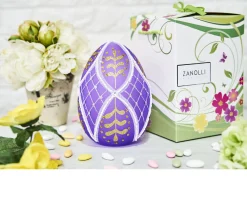Idea regalo pasqua uovo luminoso decorato viola con luce led Selezione zanolli