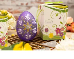 Idea regalo pasqua uovo luminoso decorato viola con luce led Selezione zanolli
