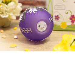 Idea regalo pasqua uovo luminoso decorato viola con luce led Selezione zanolli