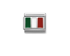 Italia composable acciaio argento e smalto Nomination