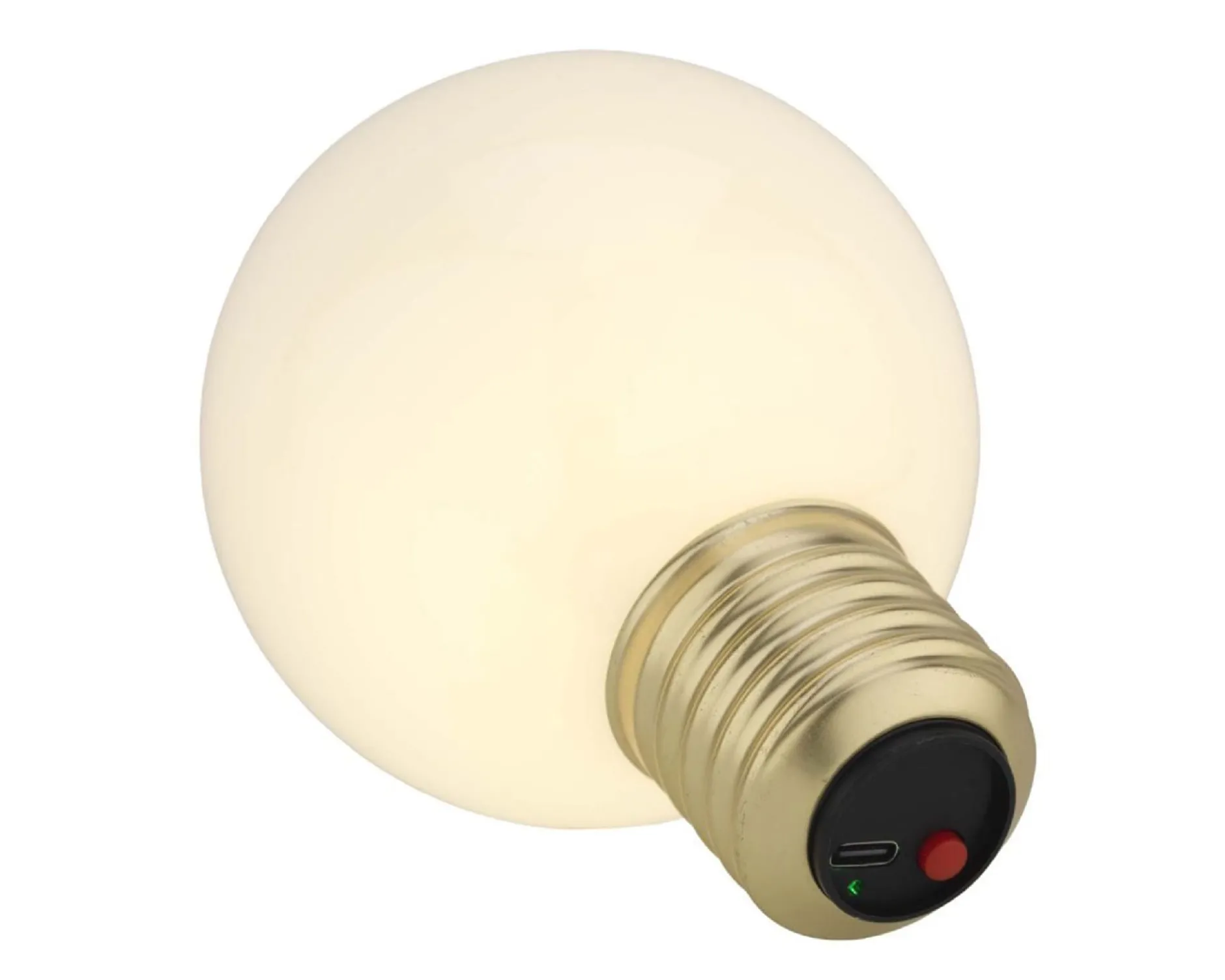 Lampada a led a bulbo in vetro con ricarica usb cipria Selezione zanolli