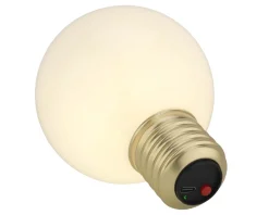 Lampada a led a bulbo in vetro con ricarica usb salvia Selezione zanolli