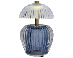 Lampada a led in vetro con ricarica usb blu Selezione zanolli