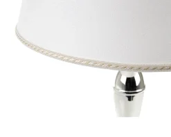 Lampada argento con paralume bianco grande Selezione zanolli