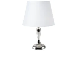 Lampada argento con paralume bianco piccola Selezione zanolli