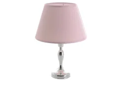 Lampada bimba argento con paralume rosa Selezione zanolli
