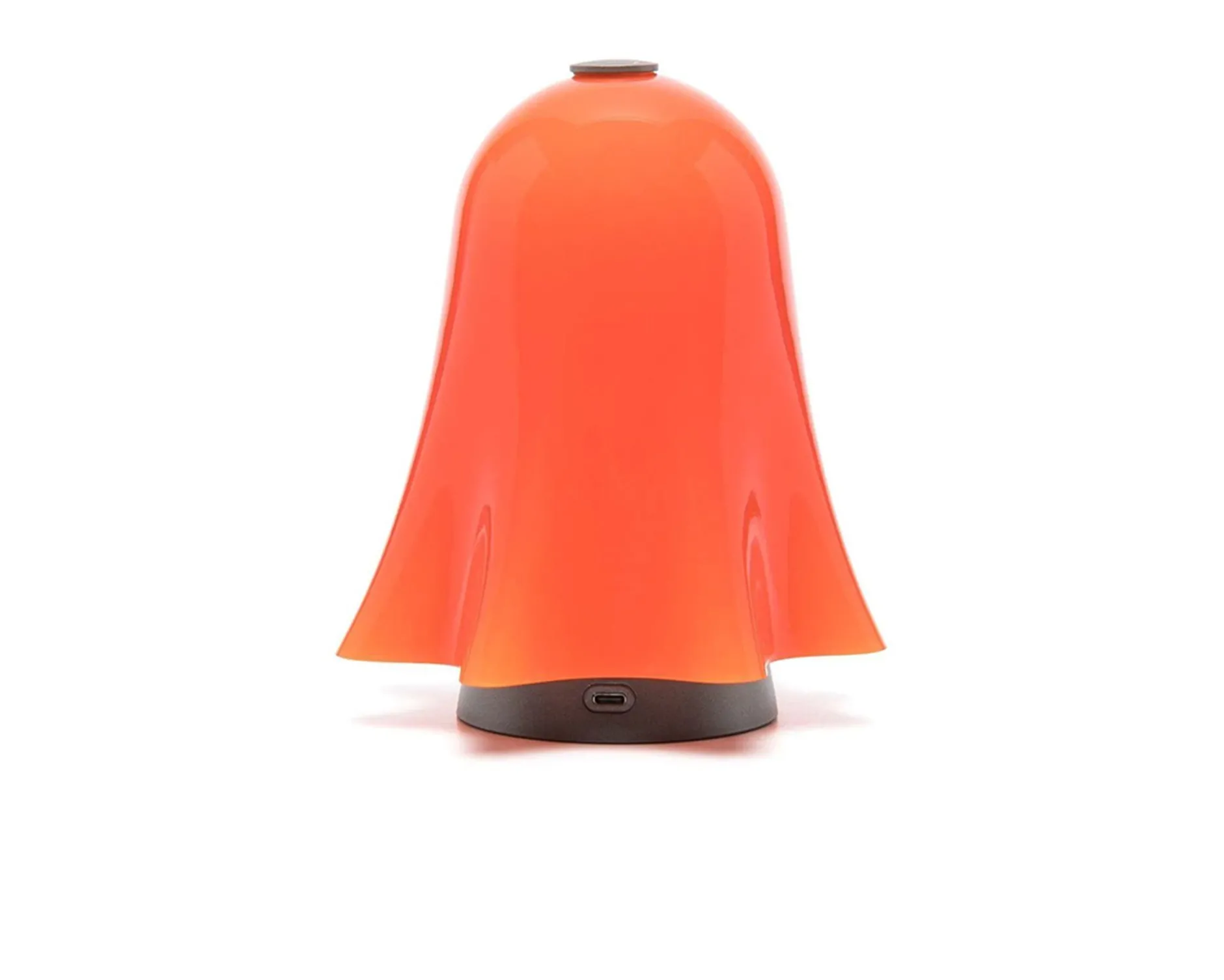 Lampada da tavolo fantasmino vetro di murano ricaricabile arancio Venini