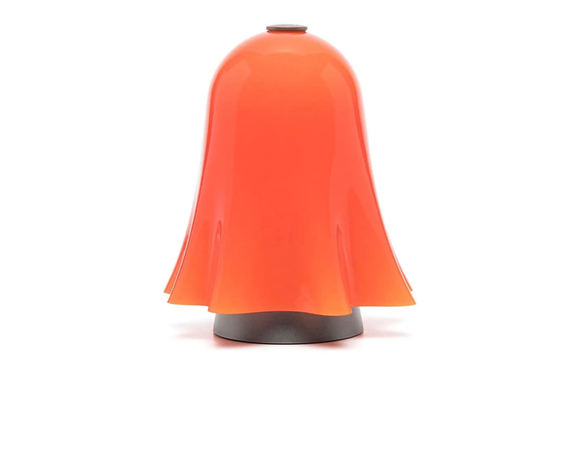 Lampada da tavolo fantasmino vetro di murano ricaricabile arancio Venini