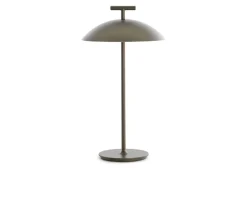 Lampada da tavolo mini geen-a acciaio colore bronzo con batteria dimmerabile Kartell