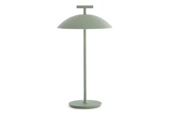 Lampada da tavolo mini geen-a acciaio colore verde con batteria dimmerabile Kartell