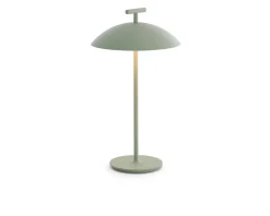 Lampada da tavolo mini geen-a acciaio colore verde con batteria dimmerabile Kartell