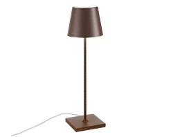 Lampada da tavolo poldina con cavo corten con cavo Zafferano
