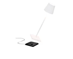 Lampada da tavolo poldina pro micro bianco Zafferano