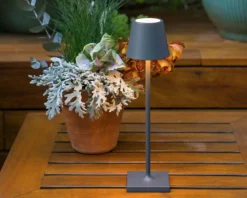 Lampada da tavolo poldina pro micro grigio scuro Zafferano