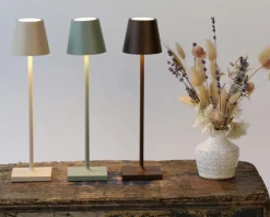 Lampada da tavolo poldina pro micro nero Zafferano