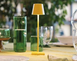 Lampada da tavolo poldina pro micro ocra Zafferano