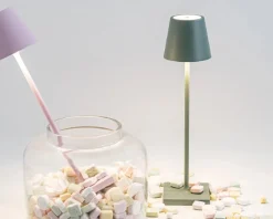 Lampada da tavolo poldina pro micro salvia Zafferano