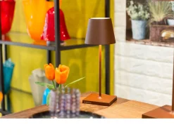 Lampada da tavolo poldina pro mini corten Zafferano