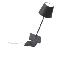 Lampada da tavolo poldina pro mini grigio scuro Zafferano