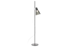 Lampada da terra k-lux colore grigio con paralume fumè Kartell